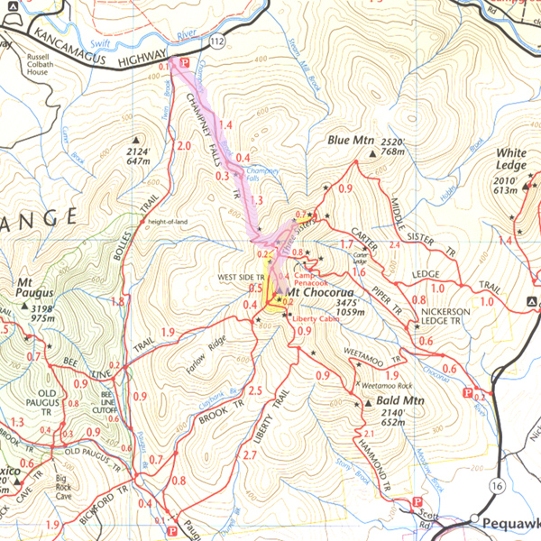 Mt-Chocorua-Trail-Map-modern-with-distances