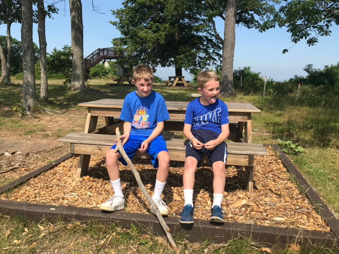 My nephews after climbing their first-ever mountain