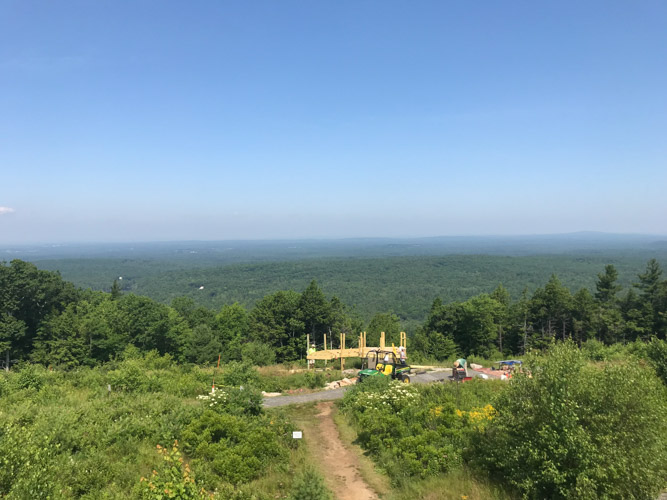 A hazy view from the top of Agamenticus