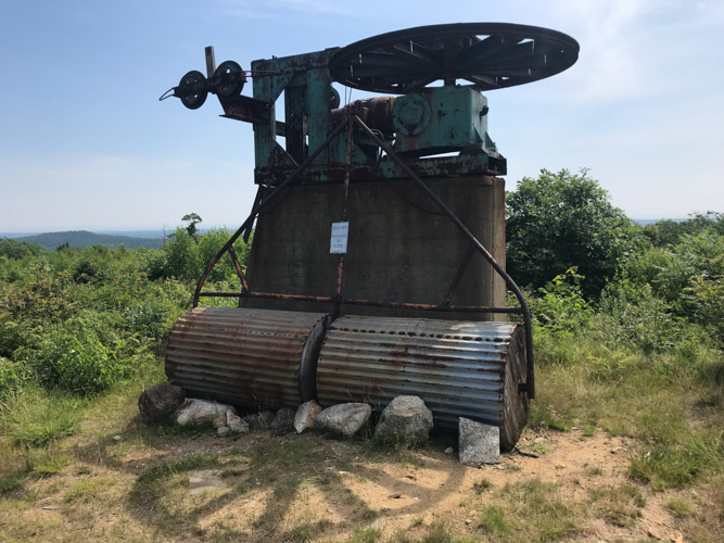 Ski lift equipment still present at The Big A since closing in 1975